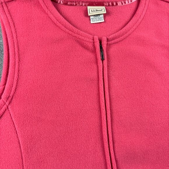 LL Bean Woman Fleece Vest Vintage Full Zip Outdoors Hiking Pink Large I133 - Picture 2 of 9
